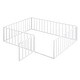 preview thumbnail 26 of 30, Full Size Metal Floor Bed Frame with Fence and Door for Kids' Bedroom