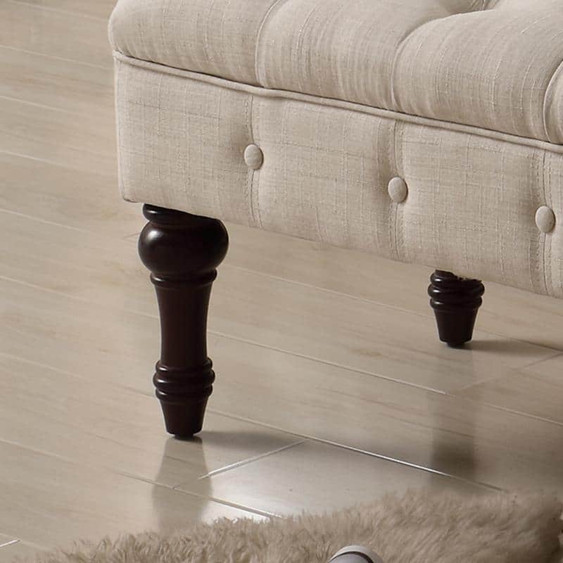 Rosevera Laguerre Tufted Upholstered Ottoman Bench, Bedroom Bench
