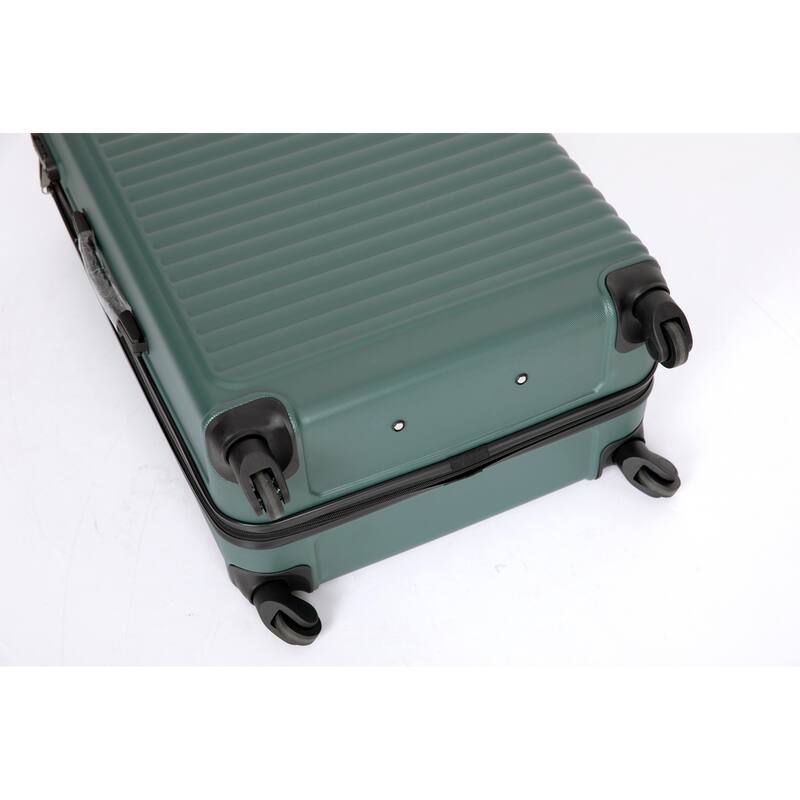 3 Piece ABS Hardside Luggage Sets Spinner Wheels Suitcase with Two Hooks and TSA Lock & Telescoping Handle