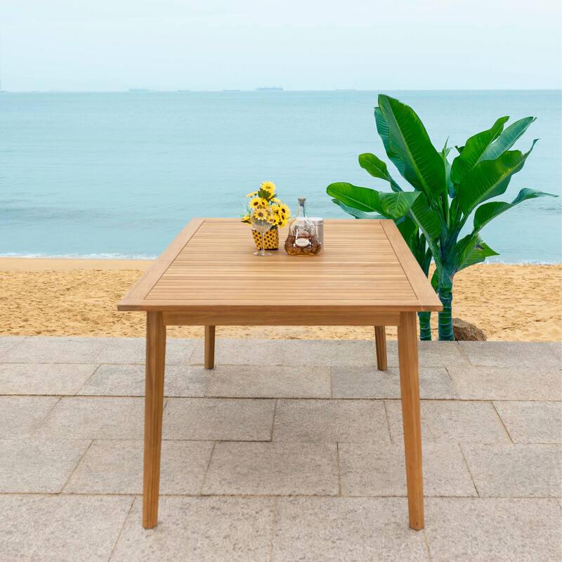 SAFAVIEH Couture Mayaguana Brazilian Teak Dining Table - 72"W x 40"D x 30"H