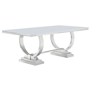 Antoine Rectangular 95-inch Glass Top Dining Table