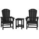 preview thumbnail 29 of 194, Laguna Kids Outdoor Poly Adirondack Chair With Side Table 3-Piece Set Black
