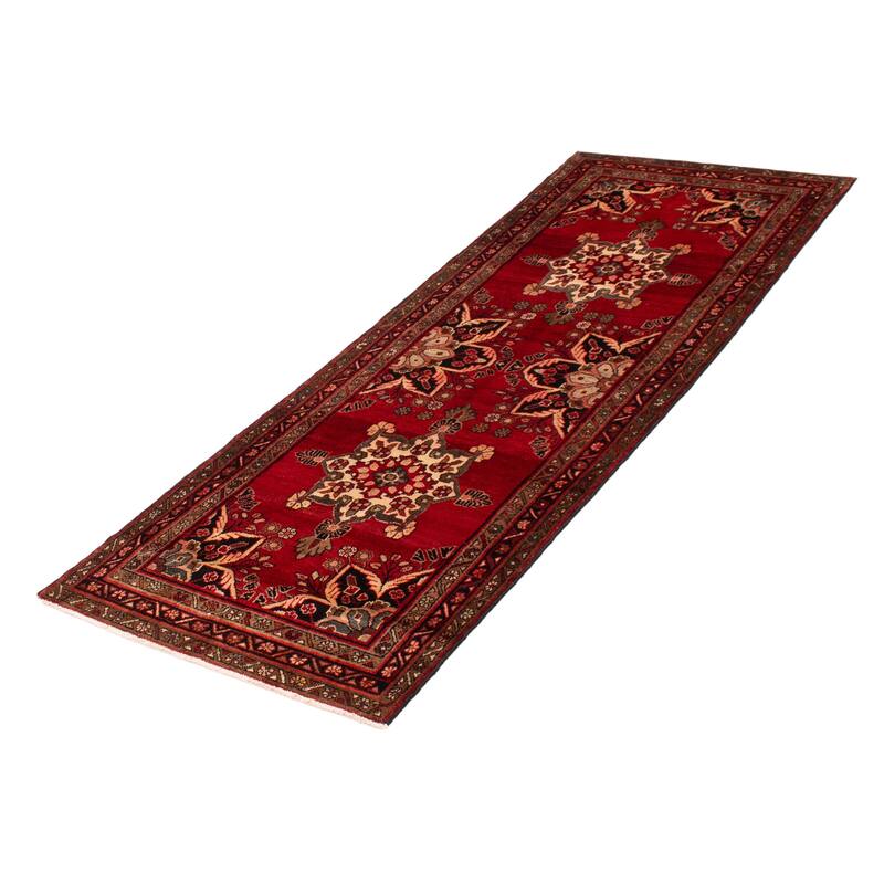 ECARPETGALLERY Hand-knotted Anadol Red Wool Rug - 3'6 x 9'6
