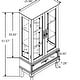 preview thumbnail 60 of 106, GDFStudio - Traditional Storage Curio Cabinet with Tempered Glass Doors and Lighted Display
