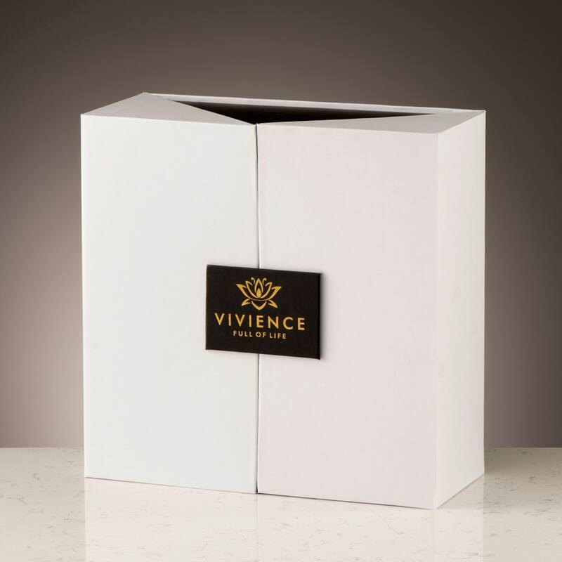 English Pears and Freesia Scented Gold Diffuser With Three White Flowers