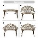 preview thumbnail 14 of 13, Aluminum Patio Outdoor Garden Bench Chair Loveseat Cast