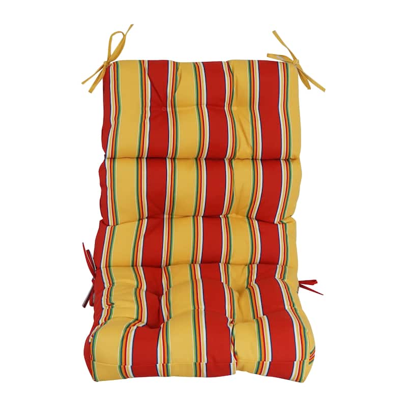 Multi-section Tufted Outdoor Seat/Back Chair Cushion (Multiple Sizes)