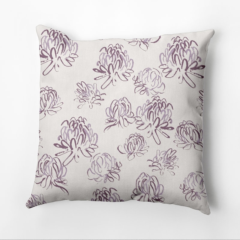 Tumbly Blossom Outdoor Pillow - Purple - 20" x 20"