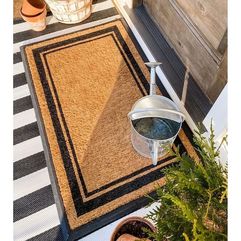 A1HC Natural Coir & Rubber Door Mat, 30x48, Thick Durable Doormats for Outdoor Entrance