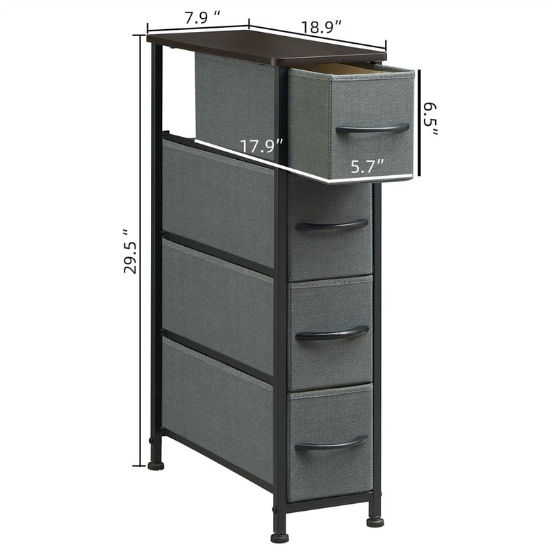 Narrow Dresser with 4 Drawers