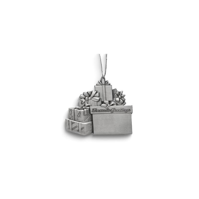 Curata Pewter Gift Packages Engraveable Ornament