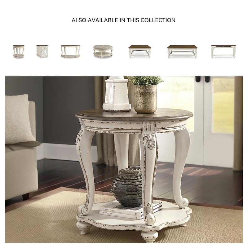 Signature Design by Ashley Realyn Oval Cocktail Table - 48.13" W x 34" D x 19.88" H