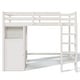 preview thumbnail 14 of 18, White Twin Size Loft Bed with Wardrobe, Storage Shelves and Ladder for Kids, Boys and Girls