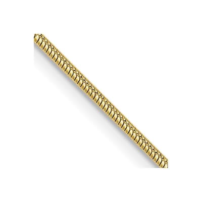 Curata 10k Yellow Gold 1.1mm Round Snake Chain Necklace (Lobster) Options: 16 18 20 24