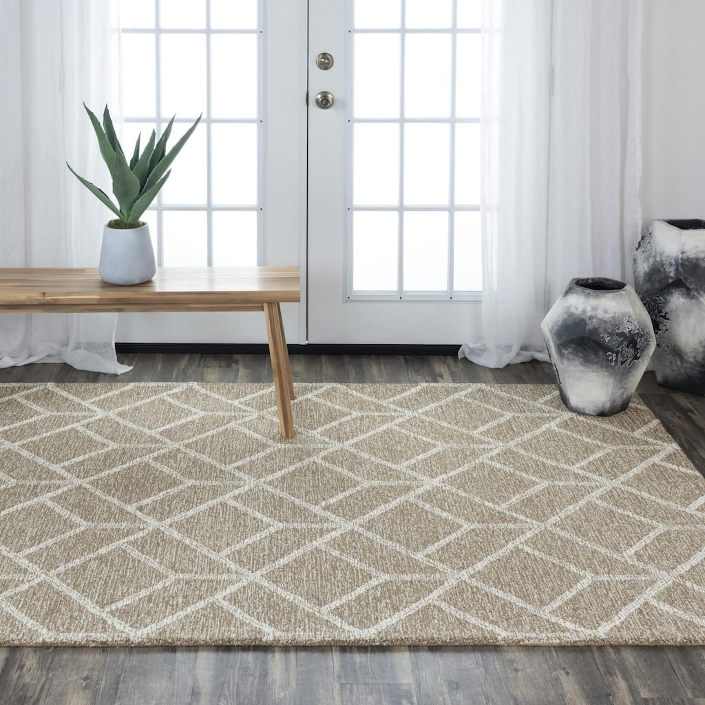 Alora Decor Avondale Geometric Hand-tufted Wool Rug