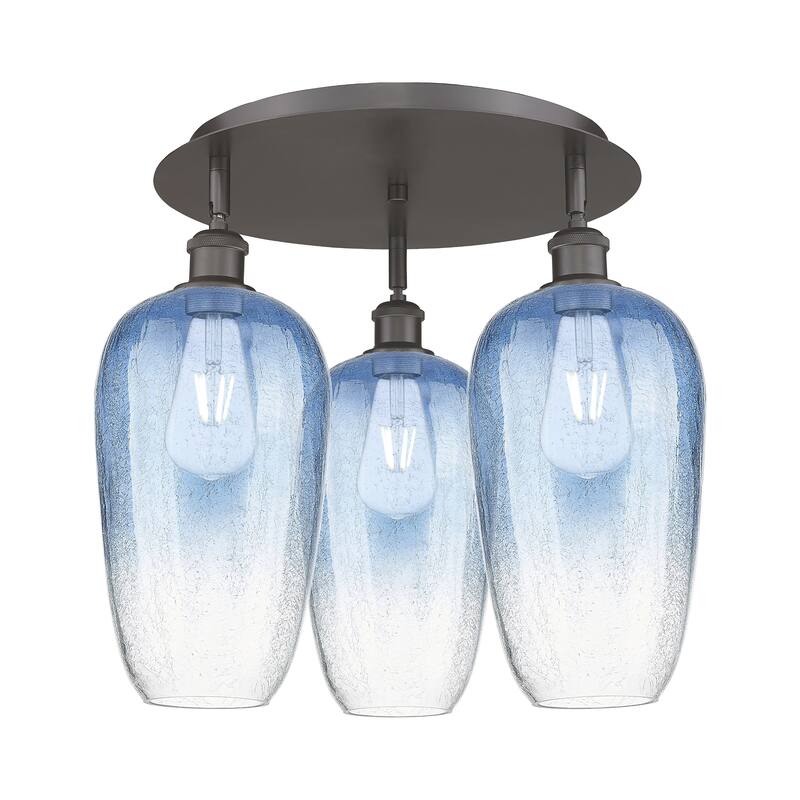 Innovations Lighting Endless Possibilities Ballston - Brookhaven Flute - 3 Light 19" Flush Mount