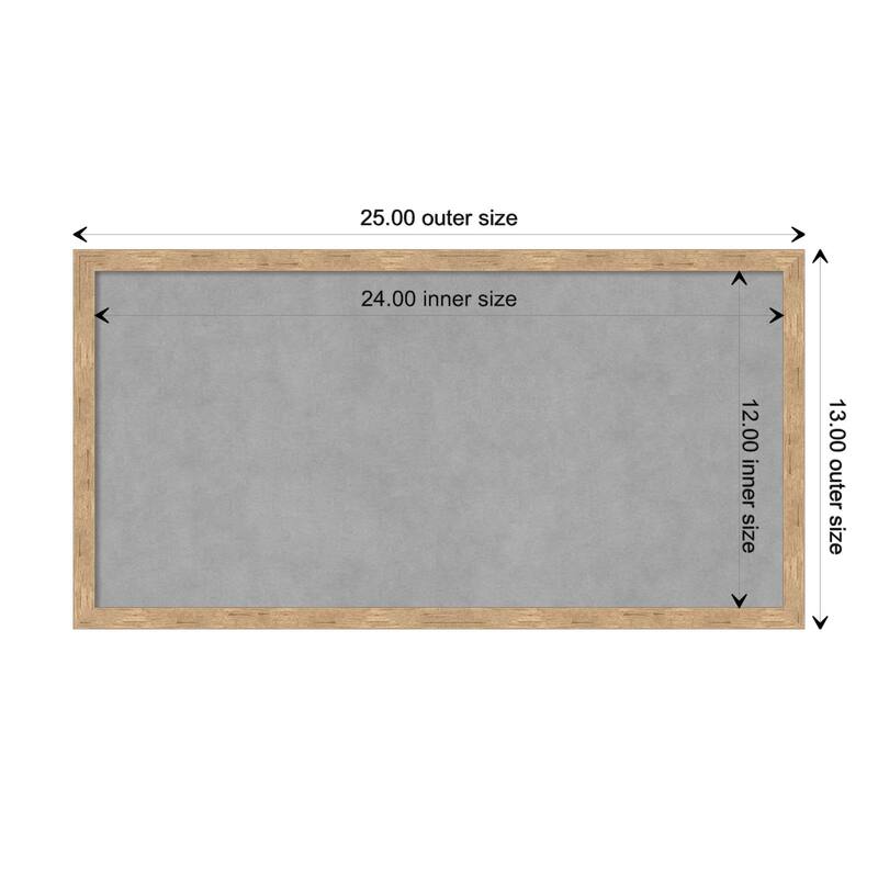 Amanti Art Imprint Light Bronze Framed Magnetic Board - Board Size 24x12
