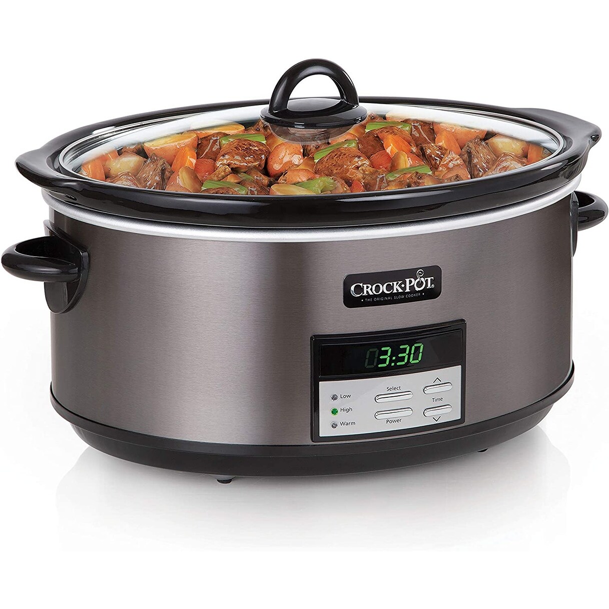 Crock-pot 8.0-Quart Slow Cooker Manual Stainless Steel