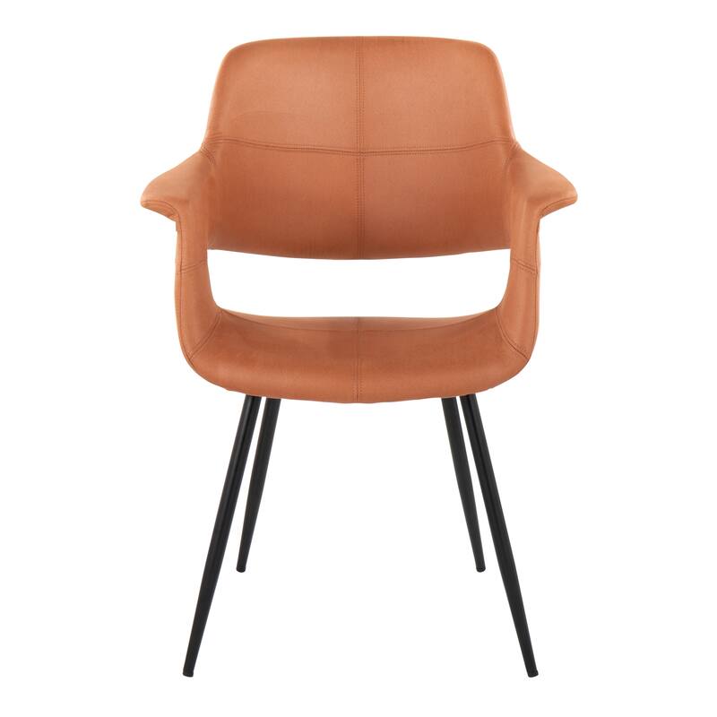 Silver Orchid Fauske Upholstered Chair with Metal Legs - Set of 2