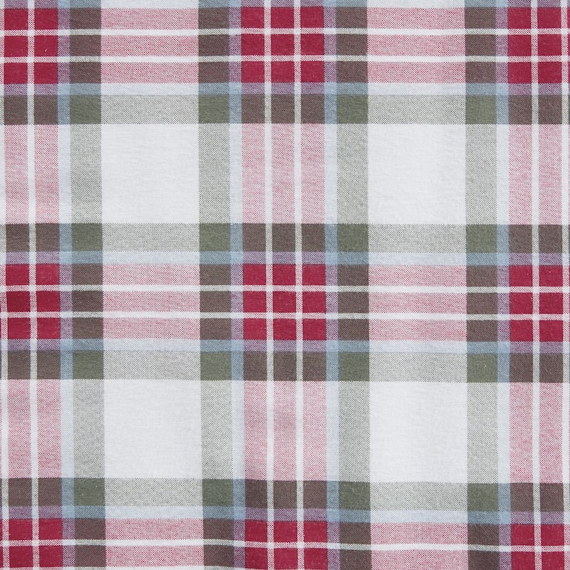 Martha Stewart Yuletide Spruce Plaid Cotton Flannel Red Comforter Set