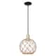 Option Clear Glass with Brown Rope / Black Antique Brass