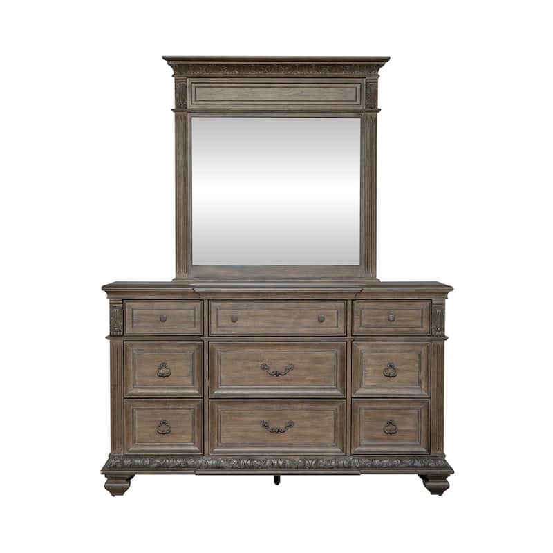 Liberty Furniture Carlisle Court Poster Bed, Dresser & Mirror, Chest, Night Stand - King, Queen