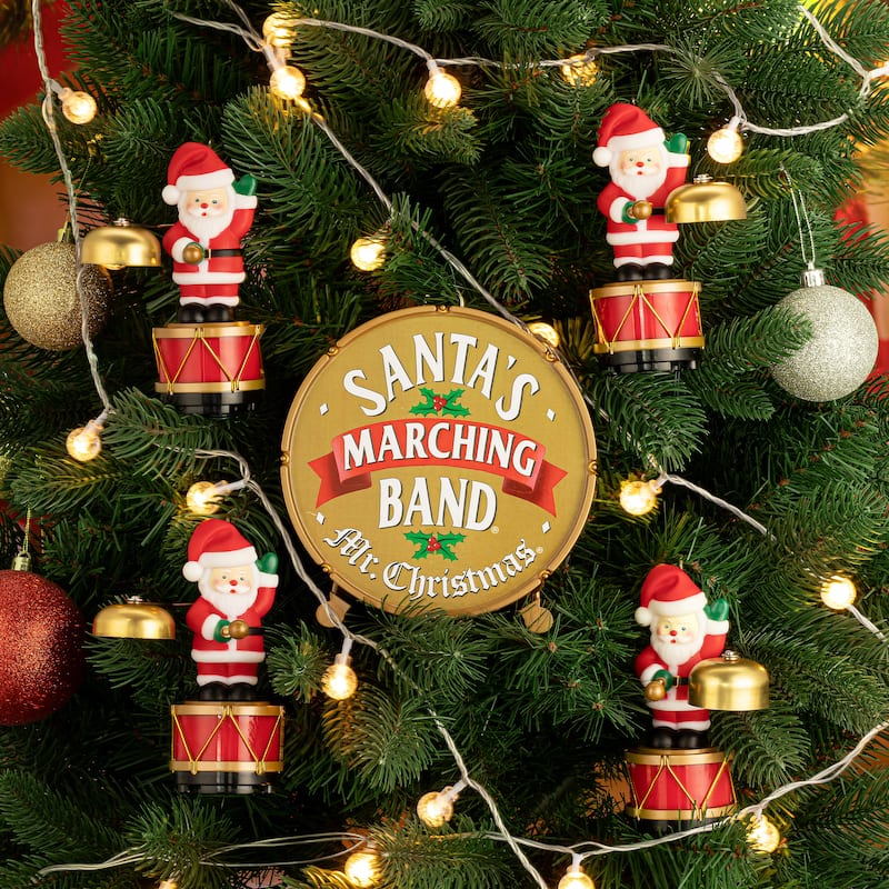 6 in. Animated Santas Marching Band