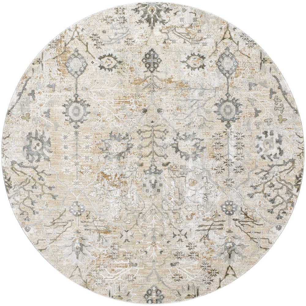 Brain Transitional Floral Area Rug