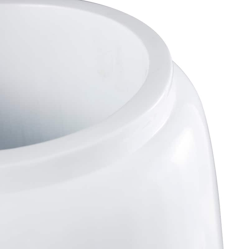 Resin Tall and Wide Floor Vase - White - Roche River Decor