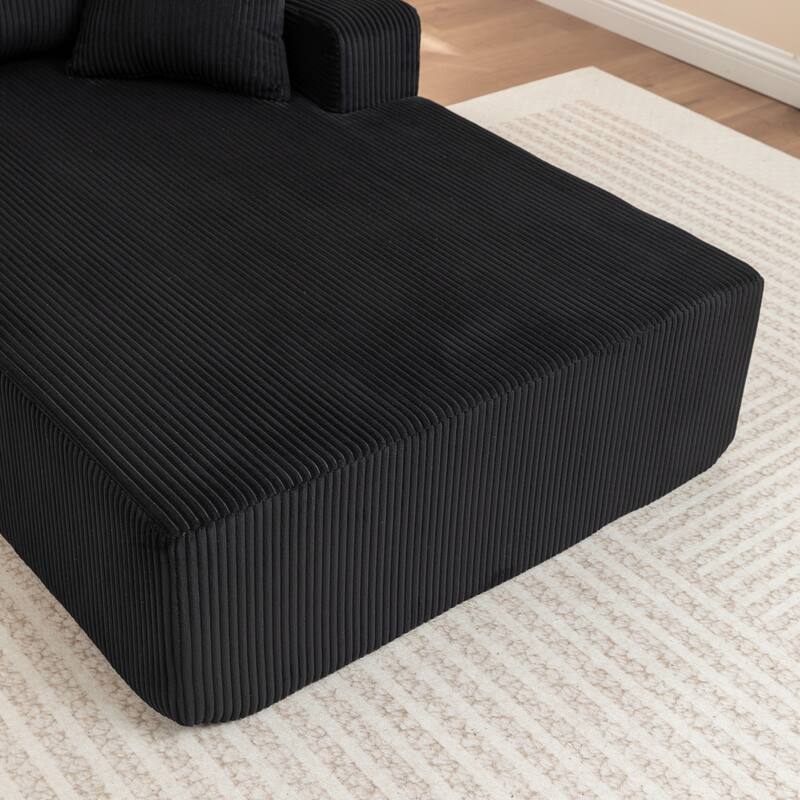 Right/Left Chaise Lounge Sofa Bed - No Assembly, Oversized Sleeper Chair - Living Room, Movie Room, Bedroom