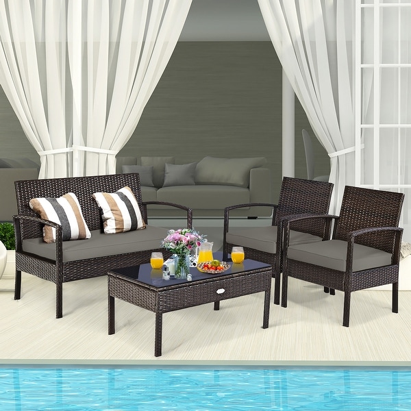 Rattan garden hotsell furniture love seat