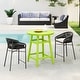 preview thumbnail 50 of 111, Polytrends Laguna Hdpe All Weather Outdoor Patio 35" Round Counter Table Lime
