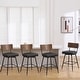preview thumbnail 53 of 136, 26"/29" Faux Leather Swivel Counter/Bar Stools Set of 2/3