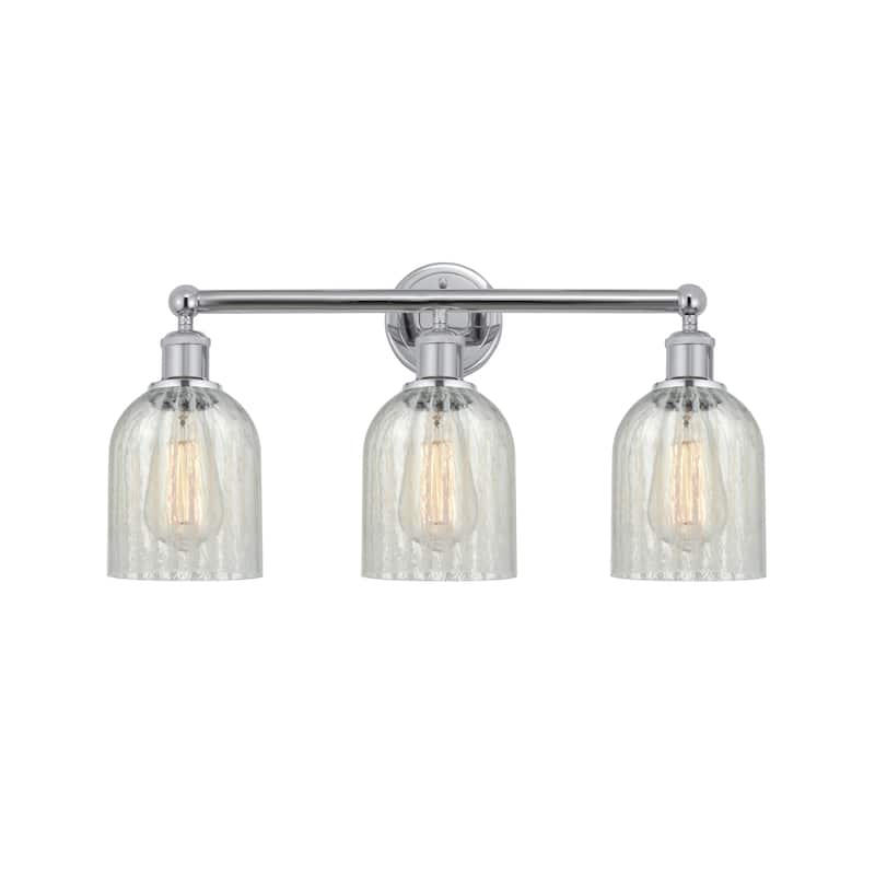 Innovations Lighting 616-3W-12-23 Caledonia Vanity Caledonia 3 Light - Polished Chrome / Mouchette