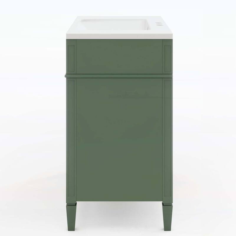 Modern Bathroom Storage Cabinet with 2 Drawers and a Tip-out Drawer,with Top Sink