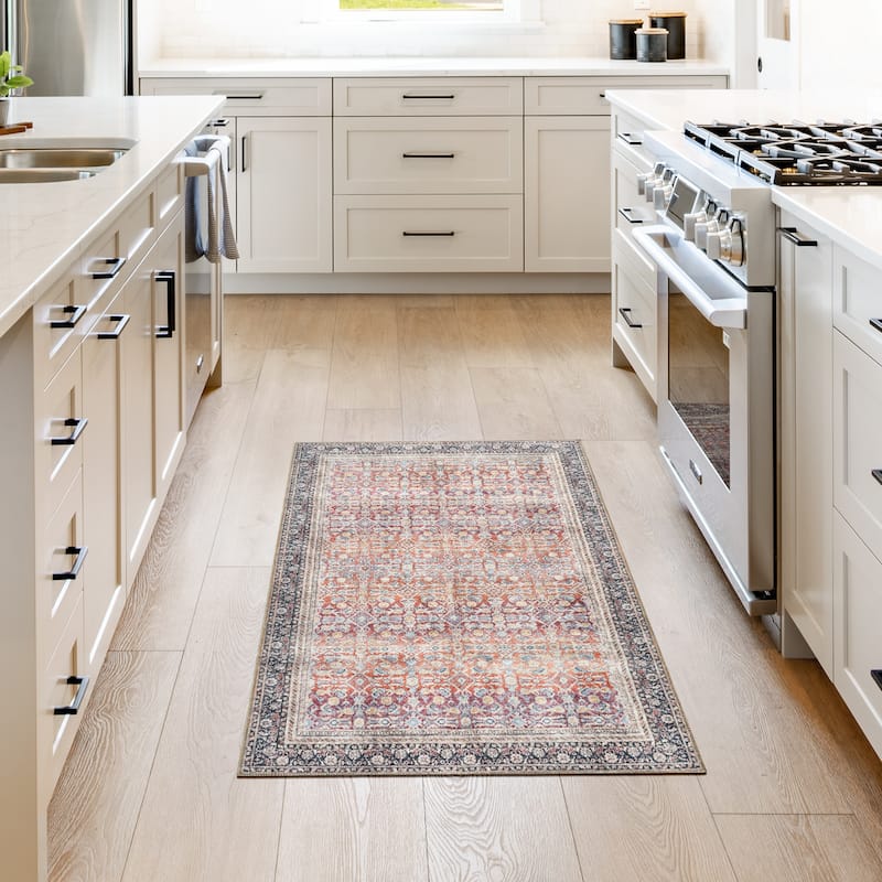 Thomasville Emporia Industrial Old World Chenille Machine Washable Non-Slip Flat Pile Area Rug Collection