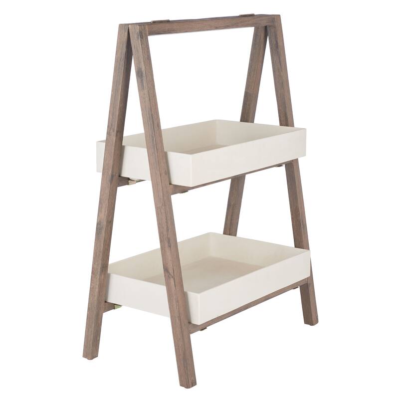 SAFAVIEH Outdoor Jacey 2-Tier Storage Shelf - 28Wx16Dx39H