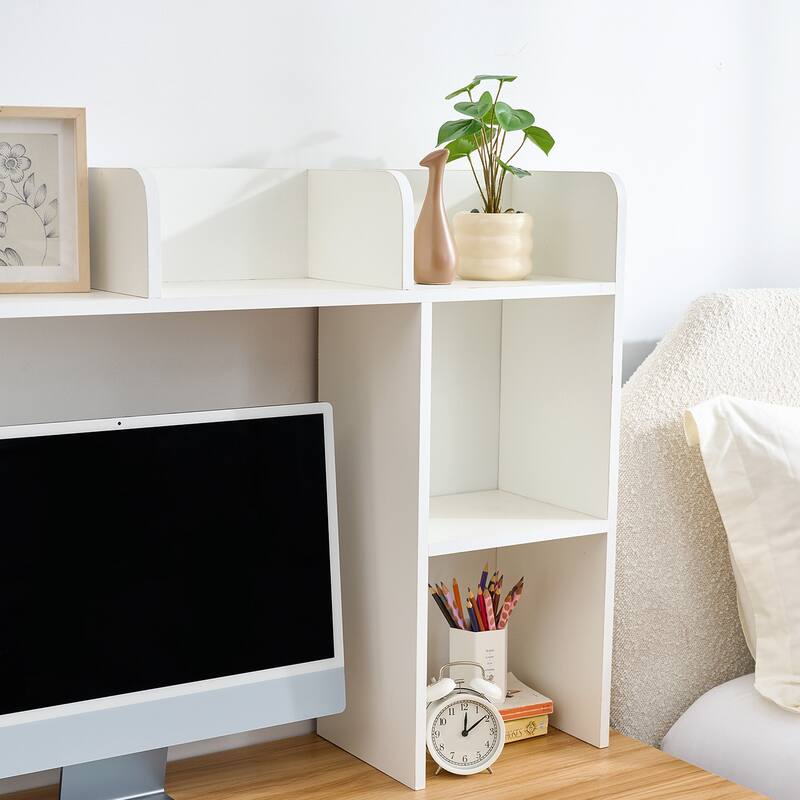 The Classic - White Desk Bookshelf by DormCo