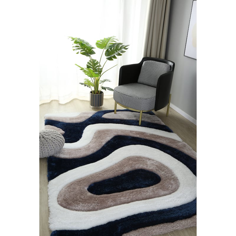 Mateos Shag Abstract Designed Area Rug