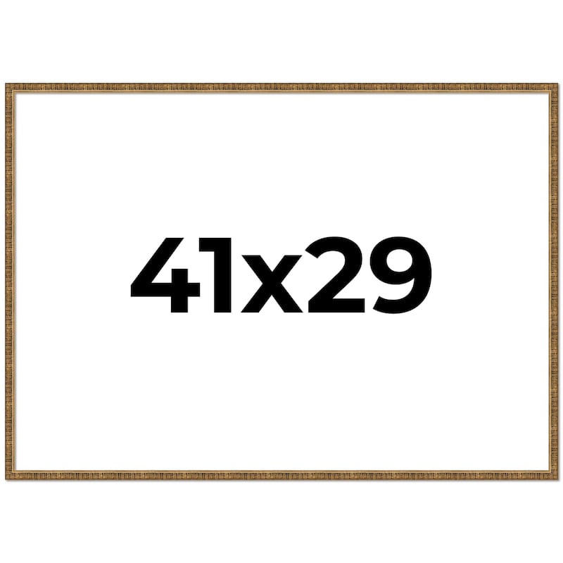 41x29 Frame Black Real Wood Picture Frame Kingsley Gold Distressed Photo Frame with UV Acrylic Foam Board Backing &