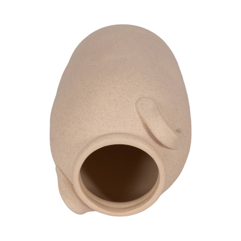 Sagebrook Home Ceramic Vase with Handles - Elegant Accent for Timeless Decor