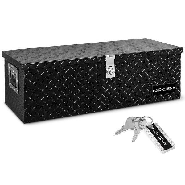 TRIL GEAR 30 Aluminum Tool Box Truck Pickup Underbody Underbed Trailer Storage ATV Silver Dual T-Bar Handles