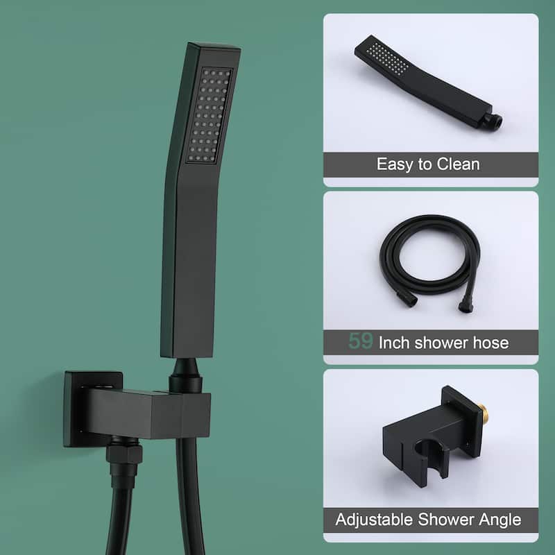 3-Function Ceiling Mount Shower Faucet with 10 in. Fixed Shower Head