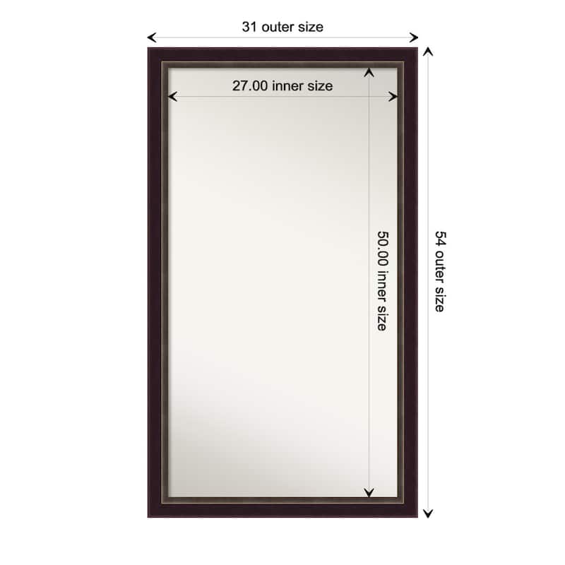 Oversized Wall Mirror Choose Your Custom Size - Signore Bronze Frame