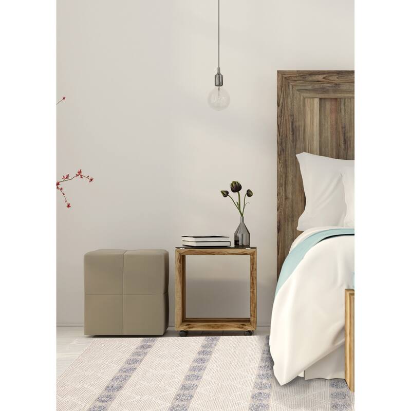 ECARPETGALLERY Braid weave Sienna Cream Wool Rug - 5'3 x 7'7