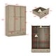 preview thumbnail 12 of 72, Rattan-Accented Wardrobe - Spacious Clothing Organizer with Style