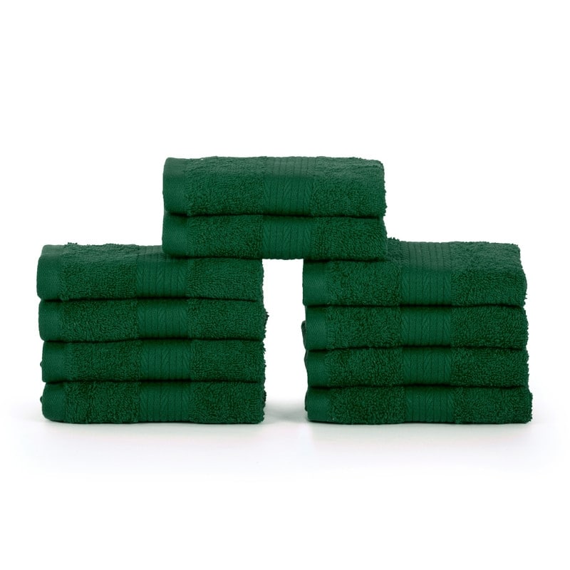 Luxurious Cotton 600GSM Soft Wash Cloths 12X12 Inch by Ample Decor - 10 Pcs