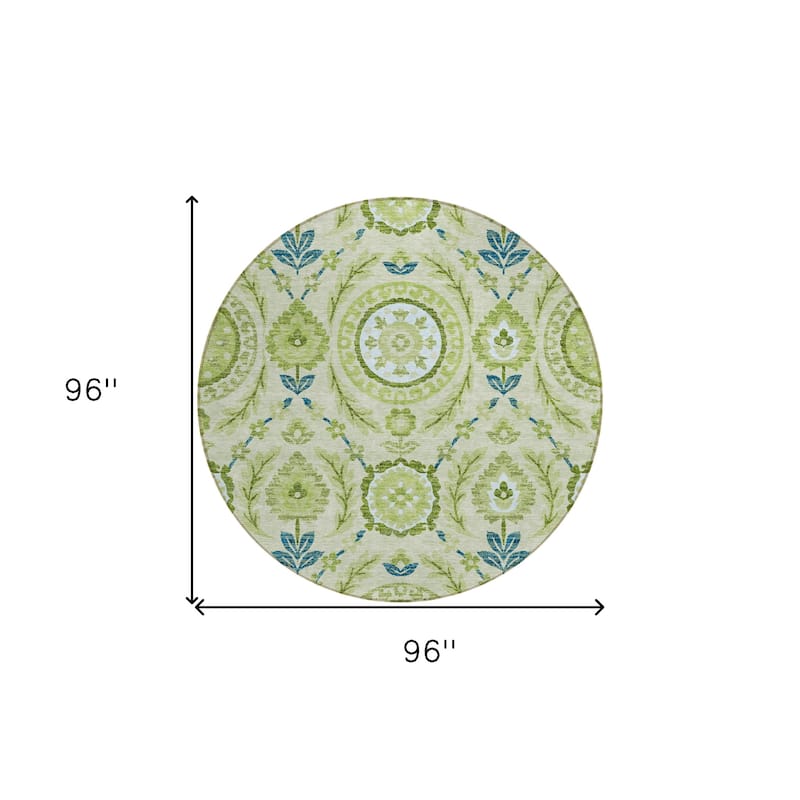 HomeRoots Floral Transitional Rectangle Outdoor Rug