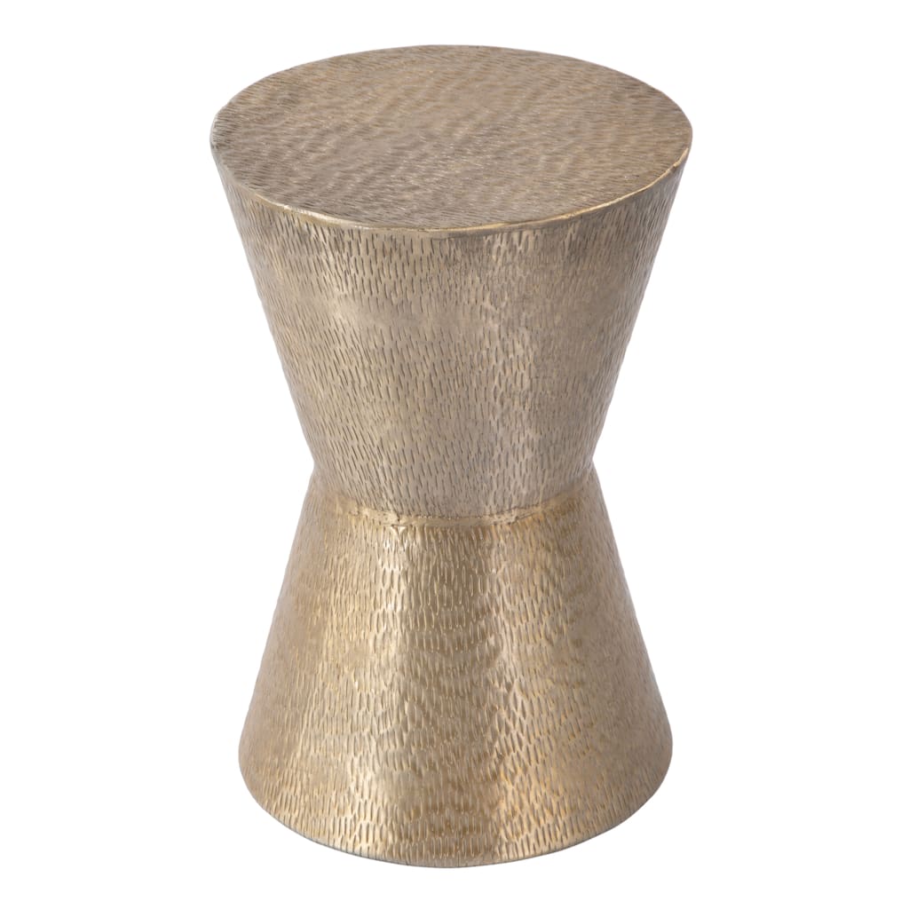 Flen 12 in. W Round Aluminum Modern End Table