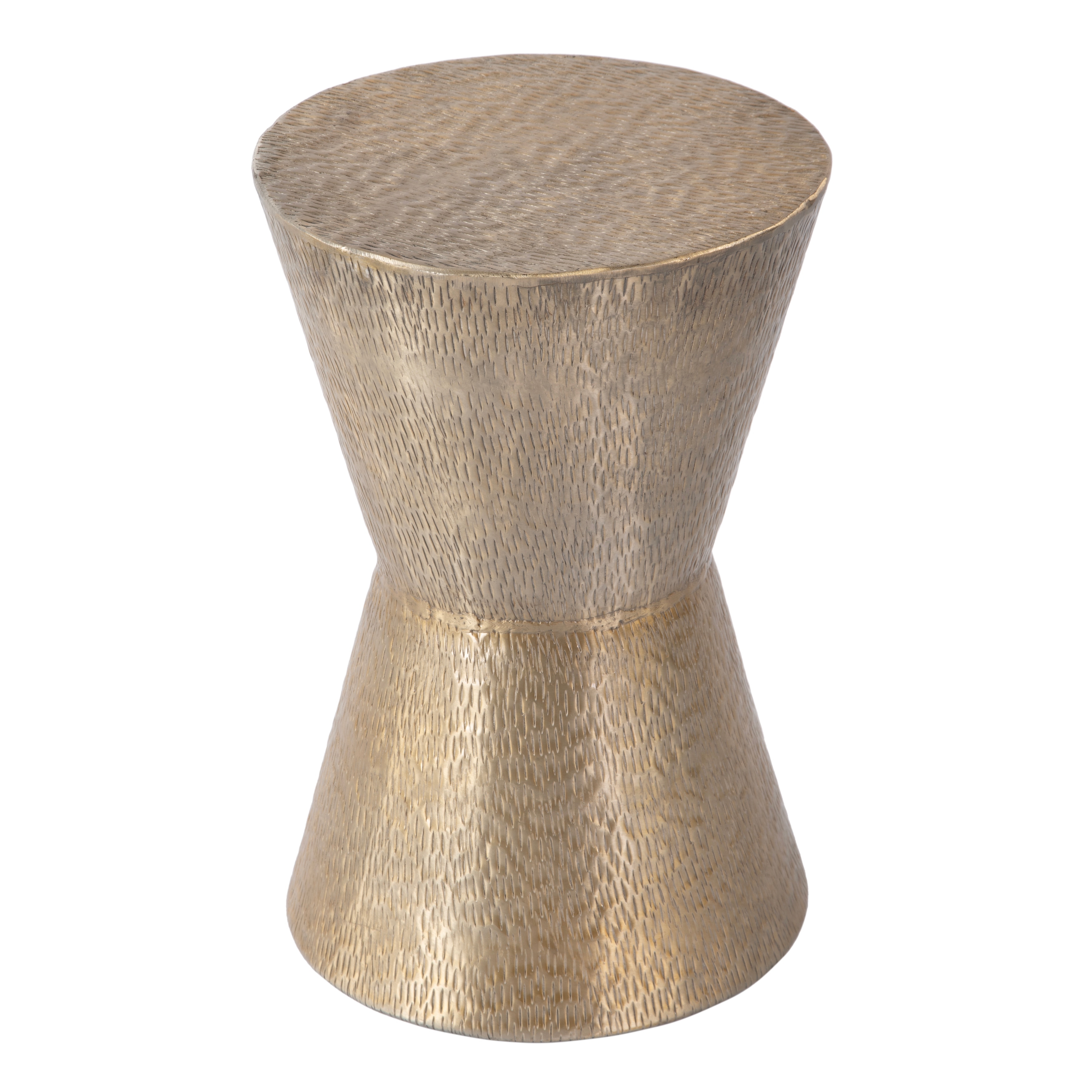 Flen 12 in. W Round Aluminum Modern End Table